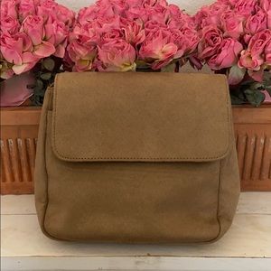 NWOT Camel Ultra-Suede Cross-Body Bag